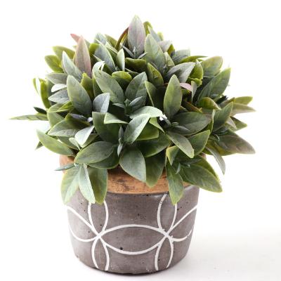 China New Design Simulation Mini Green Plant Artificial Green Potted Materials QH Plants For Home Office Eco-friendly Decoration for sale