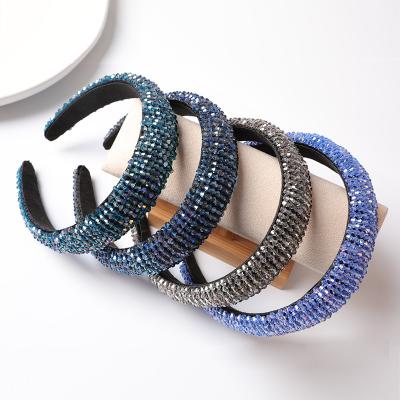 China Luxury Pearl Crystal Diamond Headband Hair Decoration Bling Fashion High Quality Hair Band for sale