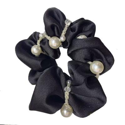 China Custom Designer Scrunched Hair Ring For Girls And Ladies Pretty Fashion High Quality Girl Hair Decoration for sale