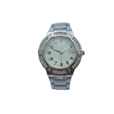 China High quality silver automatic date quartz casual wristwatch waterproof stainless steel luxury ladies watch for sale