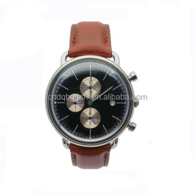 China Double Dome Sapphire Crystal Sapphire Crystal Sport Stainless Steel Auto Leather Sport Multifunctional Chronograph 5ATM Date Reloj Para Hombre Watches for sale