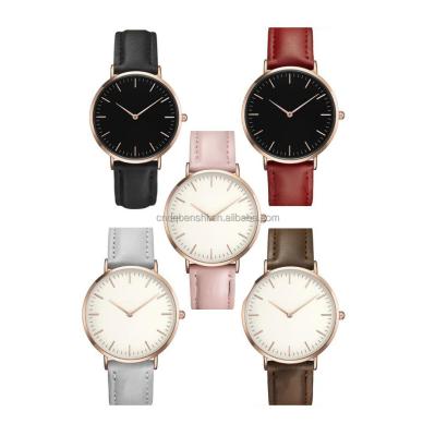 China High Quality Fancy Minimalist Leather White Wrist Watch Relogio Feminino Dial Women 32mm36mm Small Alarm Ladies Best Selling In Europe for sale