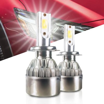 China Universal C6 11000 Lumen H4 12V 4800K 6000K LED Headlight Bulbs H7 Car LED Headlight for sale