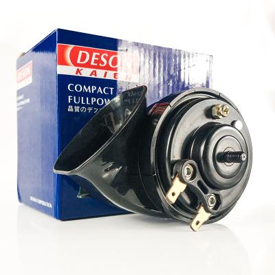 China Universal Horn Shaped Auto Horn Factory Wholesale DESON DL33 12V 4A 113dB Car and Truck Horn for sale