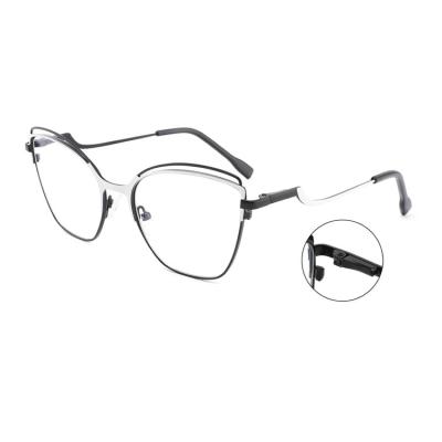 China Fashionable 2022 Ladies Eyeglasses Eyeglasses Durable Metal Frame Vintage Metal Eyeglasses Frames for sale