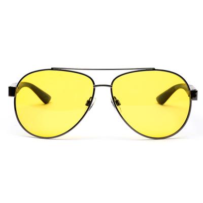 China Night vision glasses for driving metal sight yellow anti-glare night vision driving glasses sunglasses 2021 for sale