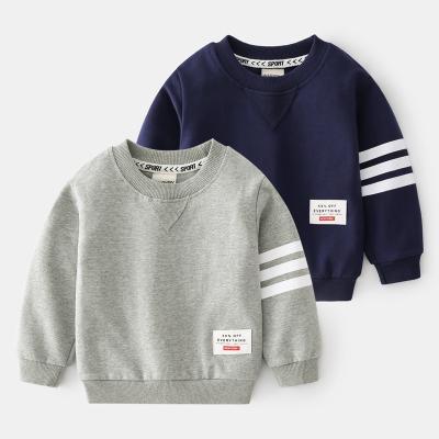 China Breathable classic children's sweatshirts knitted autumn 2021 children's o neck pullover hoodie white spring for sale