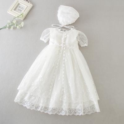 China Breathable New Arrivals Long Lace Christening Gown Babies Christening Gowns for sale