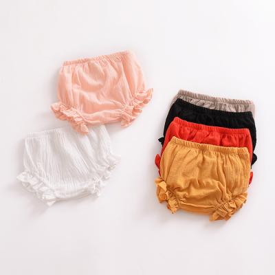 China Hot Sale Baby Bloomers Breathable Toddler Underwear Ruffles Mini Shorts Baby Bloomers for sale