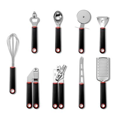 China Durable Home Plastic Handle Stainless Steel Kitchen Utensils Instruments Tools for sale