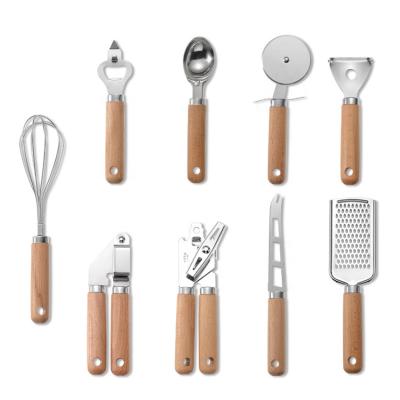 China Viable Wholesale Kitchen Utensils Wooden Handle Instruments Tool Kit for sale