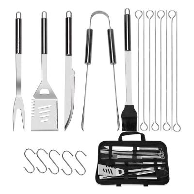 China Heat Resistance BBQ Tools and Grill Set, 19PCS Stainless Steel Grilling Accessories Set in Case, Grill Utensil Set for sale