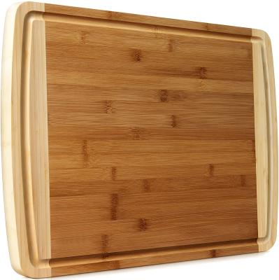 China Smartpan Sustainable Extra Large Bamboo Cutting Boards for the Kitchen with Juice Groove for sale