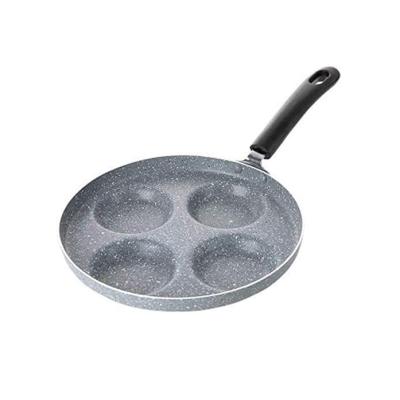 China Sustainable Four-Hole Omelet Pan for Eggs Ham Maker Frying Pans Non-Stick No Oil-Smoke Breakfast Grill Pan for sale