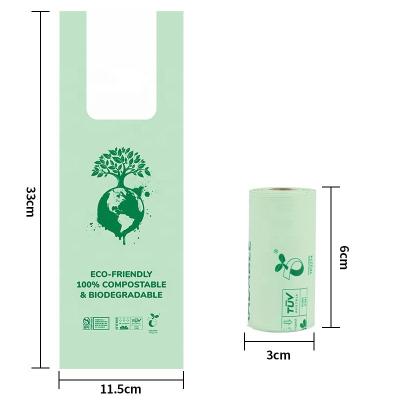 China In OEM Eco-friendly 100% Compostable and Biodegradable T-Shirt Roll Bags for sale