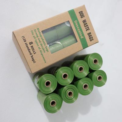 China Stored Wholesale Amazon 8rolls Dog Poop Bag Biodegradable Box Dog Waste Bags for sale