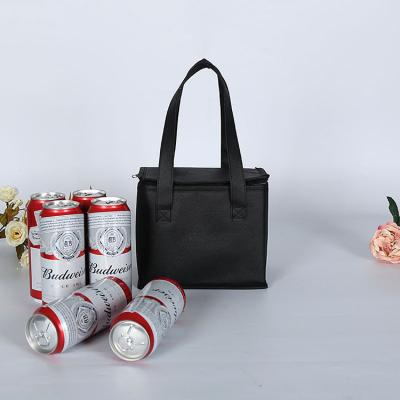 China Promotional Reusable Wholesale Small Logo Waterproof Custom Nonwoven Food Insulated Lunch Cooler Thermal Bag 100pcs/ctn for sale