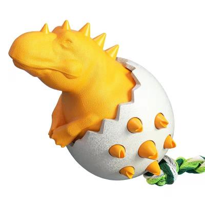 China Factory Supplies New Amazon Dinosaur Dog Egg Healthy Molar Dog Bite Toy Toothbrush Border Viable Pet Amazon Dog Bite Toy for sale