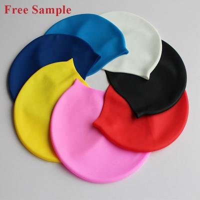 China Pure Color Swim Cap Customize Cartoon SwimCap, Printing Logo Brand Silicone Swimming Cap for sale