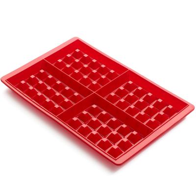 China Kitchen Accessories Disposable Rectangle Baking Pan Custom Silicon Bakeware Cake Mold Seifenform Tools Silicone Waffle Baking Mold for sale