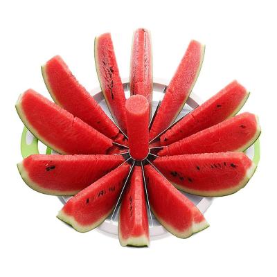 China Sustainable Hot Sales 403 Stainless Steel Watermelon Slicer Melon Food Cleaver Vegetable Amazon Cutter for sale