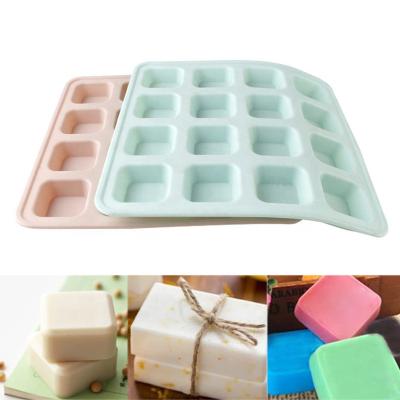 China Easy Sustainable Version 16 Cavity Custom Round Shaped Square Soap Mold Silicone Soap Mold For Making Soap for sale