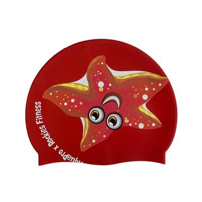 China Free Sample Waterproof/Durable/Comfortable Printing 100% Customized Logo Silicone Swimming Hat Adult Children Bathing Hat Swimming Hats for sale