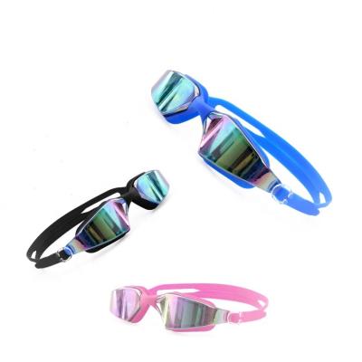 China Border Anti-scratch For Men And Women Swimming Adult Colorful HD Glass Silicone Anti-fog Waterproof Goggles for sale