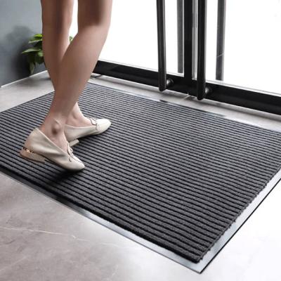 China Anti Slip Safety Mat Heavy Duty Three-Line Ribbed Carpet Entrance Matting For Indoor And Outdoor for sale