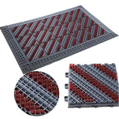 Chine résistance aux intempéries résistante de Mats Outdoor Shoe Cleaning Mats de grattoir de la chaussure 15x15 à vendre