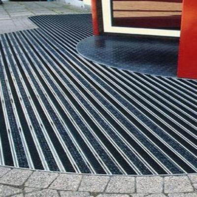 China 20 mm Depth Commercial Aluminium Entrance Mat Rubber Entrance Floor Mats for sale