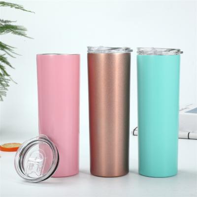 China 20oz Stainless Steel Viable White Heat Transfer Printing Straight Tumbler Double Wall Insulated Sublimation Tumbler for sale