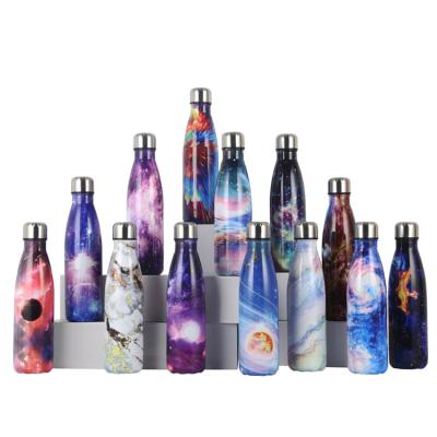 China New Design 500ml PORTABLE Double Wall Insulated Stainless Steel Water Bottle Custom Logo For Sports Water Bottle for sale