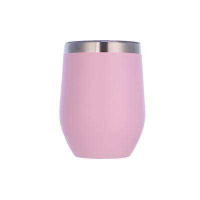 China 2021Hot Sale Multi Color Coffee Mug Wine Glass Wall Stainless Steel Durable Insulated Stemless Insulated Wine Tumbler Double for sale