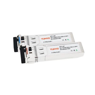 China 10G SFP+ Bidi Single Mode Transceiver LC 1270/1330 20km Single Fiber Module FTTX A Pairs for sale