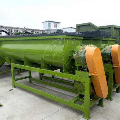 China Continuous Production Double-shaft Mixer with Even Mixing and Automatic Discharge for sale