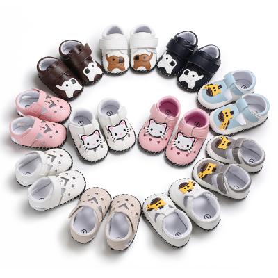 China Boys and Girls Flat Casual Baby Shoes ODM 0-1 Years Old Toddler Cartoon Rubber Unique Slippery Baby Shoes for sale