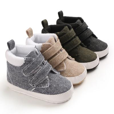 China Factory Wholesale Baby Shoes Flat 0-1 Year Old Boys Sports Shoes ODM Soft Sole Toddler Shoes for sale