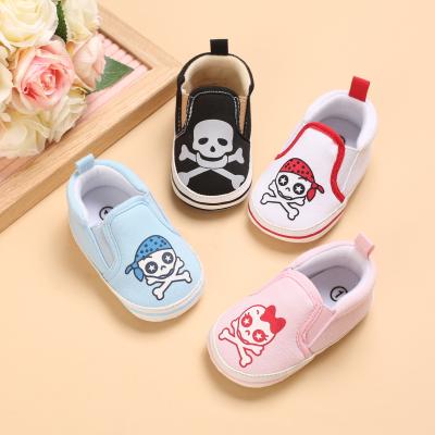 China Flat Baby Shoes 0-1 Boys and Baby First Walker Shoes Pirate Skull Girls Toddlers for sale