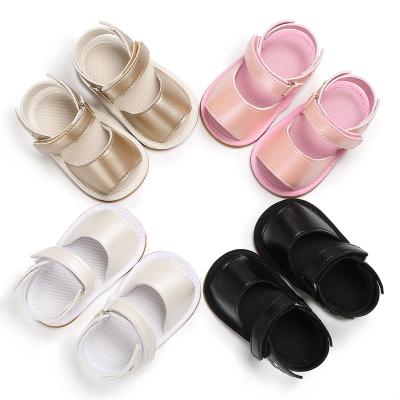 China New Free Sample Breathable 0-1 Year Old Men And Women Baby Sandals Non-slip PU Breathable Baby Shoes for sale