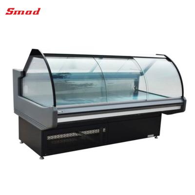 China Single-temperature Glass Supermarket Display Refrigeration Meat Sushi Grocery Showcase for sale