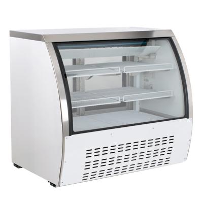 China White Single-Temperature Smad Restaurant Deli Displays Showcase Fridge With LED Lighting for sale