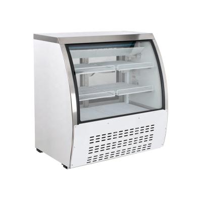 China Commercial Single-temperature Smad Cake Display Fridge Glass Counter Fridge For Fresh Food for sale