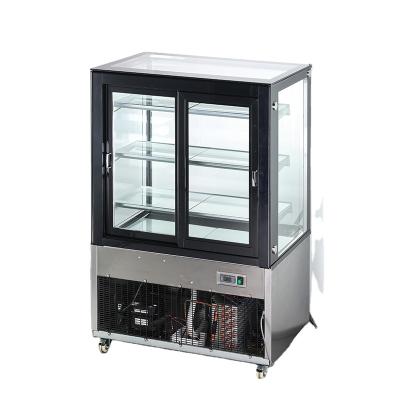 China Single-Temperature Commercial Glass Door Refrigerator Bakery Cake Display Cases Refrigerator Showcase for sale