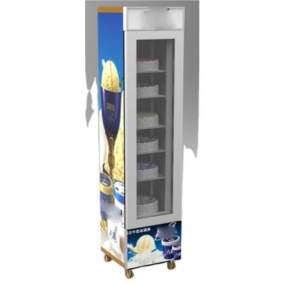 China Single-Temperature 105L Single-Temperature Glass Ice Cream Display Upright Freezer Showcase for sale