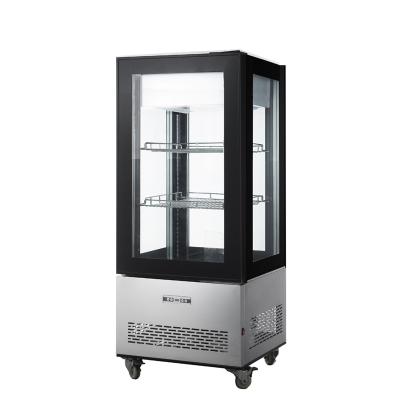 China Single-temperature Smad China Black Commercial Glass Door Refrigerator Upright Showcase 270L Display Prices for sale