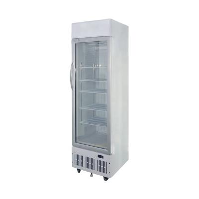 China Single-Temperature Single Glass Door SMAD 209L No Frost Upright Freezer Showcase for sale