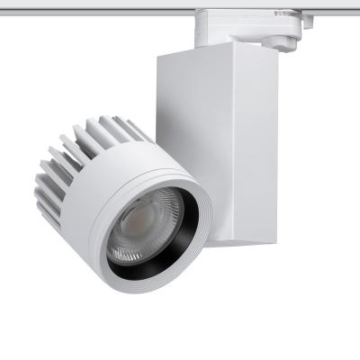 China Flickering factory price 30w COB 2/3/4 wire CRI97 90 wire free track light led for sale