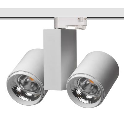 China Modern 2*20W LED Double Head Vertical Track Light For Mall for sale