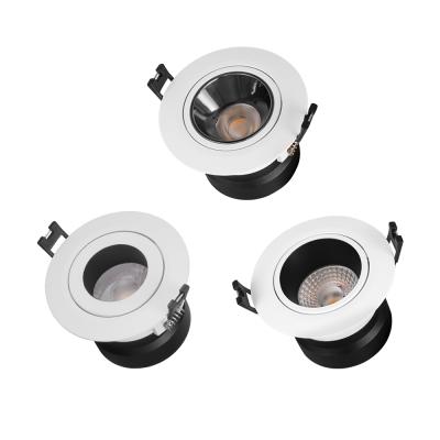 China Anti Glare Two Way Rotatable 8w COB Recessed Led Downlight Ceiling For Indoor for sale